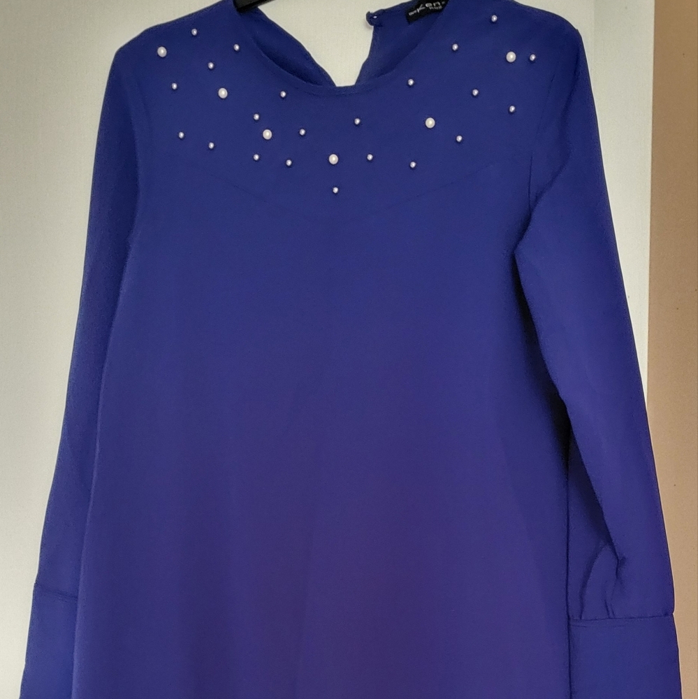 Kenzo Royal Blue Long Sleeve Dress